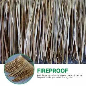 Durable Eco-friendly PE PVC Thatch Roof Synthetic Plastic Artificial Thatch Roof Tiles