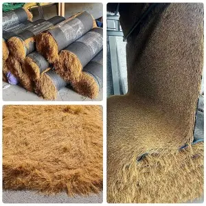 Pe Fireproof Uv Resistant Artificial Thatch 16cm Artificial Thatch Roof Plastic Thatch