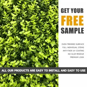 Premium Bright Artificial Boxwood Wall 20″ x 20″ Commercial Grade UV Resistant
