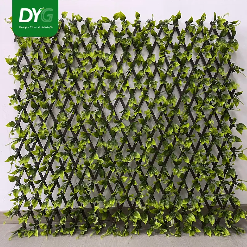 Outdoor Expandable Durable Single Sided Artificial Ivy Trellis Hedge Fence UV Certified Green Wall Home Balcony Patio Weddings Featured Image