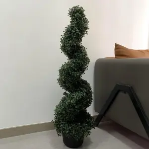Artificial Boxwood Spiral Topiary Trees, Faux Plant Outdoor
