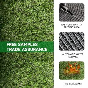 Green Turf Carpet Grass Artificial Outdoor Artifical Grass 30mm For Roof Garden