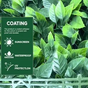 Fake Decorative Outdoor Panels Grass Fence Artificial Hedge Landscape Plant Green Leaf Wall Panels Best Selling