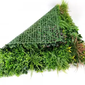 vegetal artificial Uv-resistant plant wall indoor and outdoor Decor panel Artificial foliage green grass wall 100*100cm