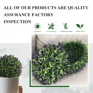 2 PCS 15.7 inch 3 Layers Artificial Plant Topiary Ball Faux Boxwood Decorative Balls for Backyard, Balcony,Garden, Wedding and Home Décor