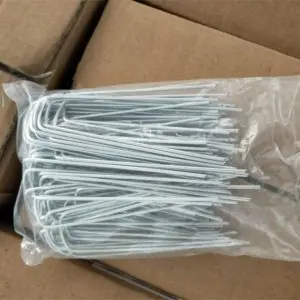 grass Sod Staple Stake Grass U-type Nail Steel Smooth Flat top Turf Nail