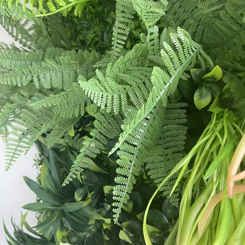 Wholesale Dealers Of Greenery Wall - OEM/ODM UV Outdoor Fake Grass Hedge Jungle Vertical Plants Wall Artificial Wall Hanging Plant Green Grass Wall for Home Decoration – Deyuan detail pictures