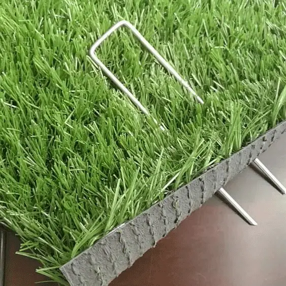Synthetic Grass Supplier - grass Sod Staple Stake Grass U-type Nail Steel Smooth Flat top Turf Nail – Deyuan detail pictures