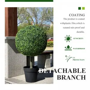 100cm Faux Green Topiary Ball Artificial Grass Leaves Ball Sphere for Outdoor Home & Event Decor Wedding & Festival Features