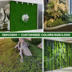 Faux moss plant wall green moss grass turf artificial moss mat for Bonsai/wall decoration