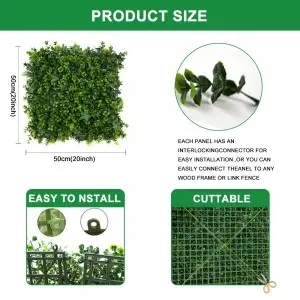 Outdoor Indoor Decoration Grass Wall Decorative Artificial Hedge Fence Landscape Artificial Plants Wall Vertical Green Wall