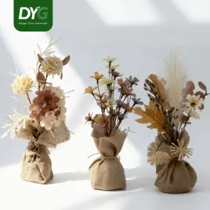 Mini  Tree,   Burlap Base Artificial Tree for Indoor Desk Office Dorm