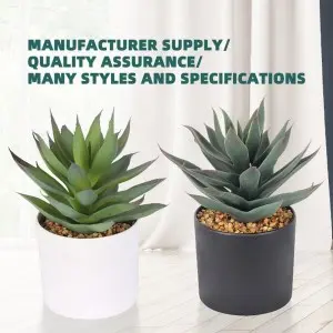 6.7” Height Potted Textured Artificial Succulents Bonsai Faux Cactus Aloe Premium Synthetic Succulents Plant With Pot