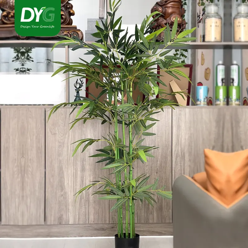 Artificial Bamboo Tree Potted 150cm UV Resistant Indoor/Outdoor Faux Plant for Hotel Lobby Decoration Wholesale Featured Image