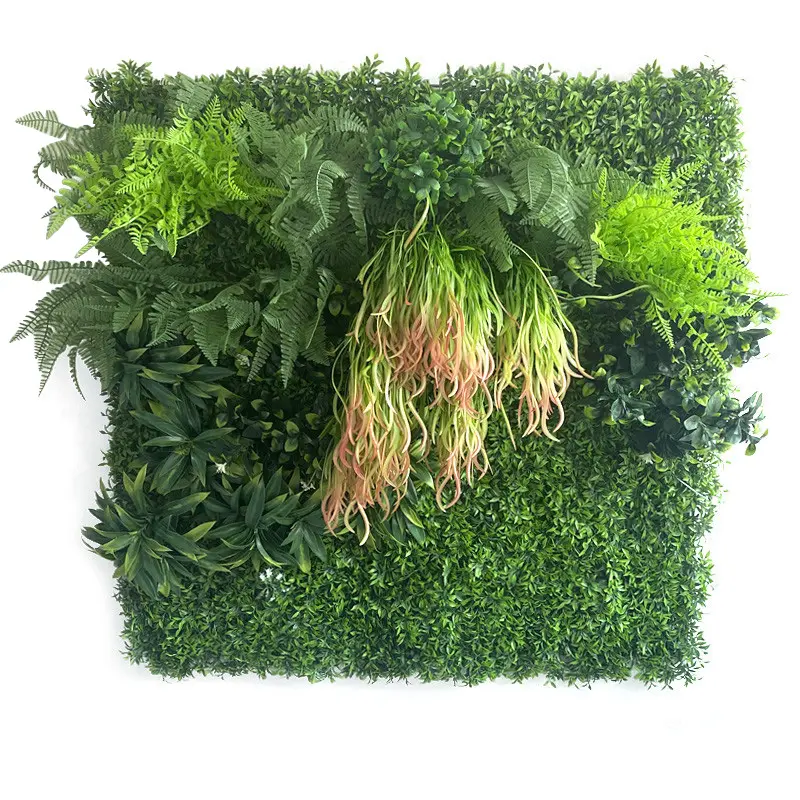 Wholesale Dealers Of Greenery Wall - OEM/ODM UV Outdoor Fake Grass Hedge Jungle Vertical Plants Wall Artificial Wall Hanging Plant Green Grass Wall for Home Decoration – Deyuan detail pictures
