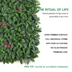 Artificial Plant Wall Vertical Garden Plastic Plant Hedge Wall Boxwood Hedge Panel for Home Decoration