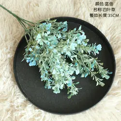 Artificial Four Leaf Clover Bushes Faux Plastic Greenery Plant Artificial Flowers for Decoration