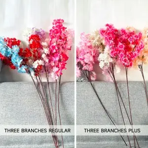 Artificial Tree Flowers Cherry Blossom Branches with leaf for Wedding Decoration