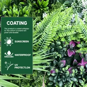 Artificial Plant Wall Panels, 20″x 20″ Boxwood Hedge Wall Panels with UV Protection, Privacy Screen Fence, Greenery Wall Backdrop for Indoor Outdoor Garden Fence Backyard Decor