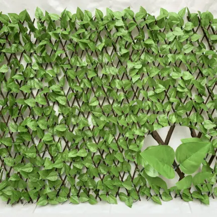 OEM/ODM Factory Pet Friendly Artificial Turf - Artificial Ivy expandable willow trellis hedgeartificial retractable plastic leaves fence – Deyuan detail pictures