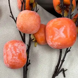 Simulation Artificial Fruit Persimmon Branch Simulation Orange Artificial Persimmon For Home Decor
