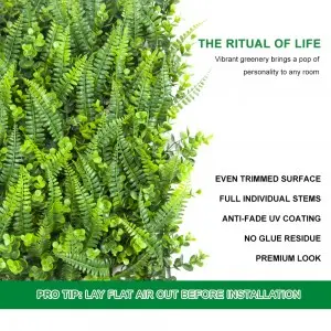 Anti-UV PE Artificial Hedge Boxwood Panels Green Plant Vertical Garden artificial shrub Wall For Indoor Outdoor Decoration