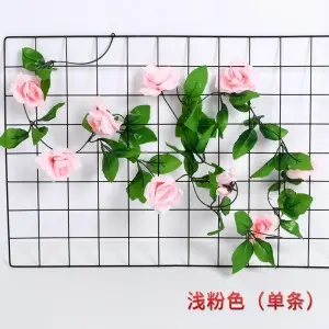 7.5Ft Artificial rose Flower Garland Fake Silk Rose Flower Vine Leaves Greenery Garland Artificial hanging plant