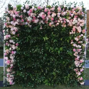 Summer flowers wall artificial white rose 3d hydrangea flower wall backdrop for wedding event stage decoration