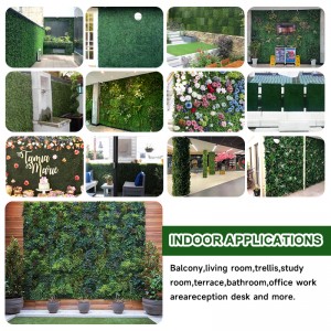 New Design Garden Decor Plastic Fake Green Grass Plant Wall Artificial