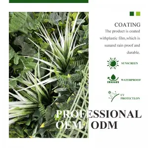 Vertical Garden Privacy Hedge Screen Artificial Grass Leaf Panels Home Decoration Plastic Wall Boxwood Artificial Hedge Panel