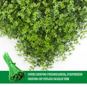 Artificial Plant Wall Vertical Garden Plastic Plant 20inch Hedge Wall Boxwood Hedge Panel Home Decoration