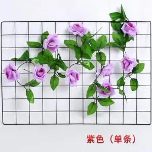 7.5Ft Artificial rose Flower Garland Fake Silk Rose Flower Vine Leaves Greenery Garland Artificial hanging plant