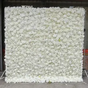 Summer flowers wall artificial white rose 3d hydrangea flower wall backdrop for wedding event stage decoration