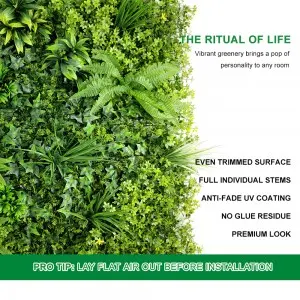 40″x40″ size Artificial Greenery Hedege Wall, Vertical Garden Privacy Fence Screen, Faux Ivy Plant Backdrop