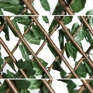 Single Side Expandable Faux Artificial Ivy Fencing