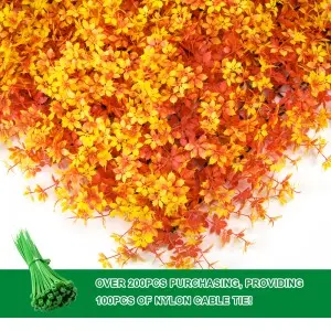 Red Maple Leaf Decorative Hanging Artificial Plant Grass Wall Green Leaf For Decoration