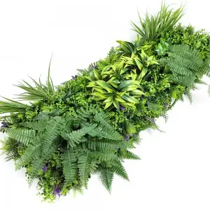 Vegetal artificiel Uv-resistant and Flame-retardant uv artificial plant wall panel green grass wall Artificial foliage Wall