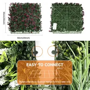 Plastic green grass wall boxwood hedge flower artificial plant green grass wall for vertical garden home decoration