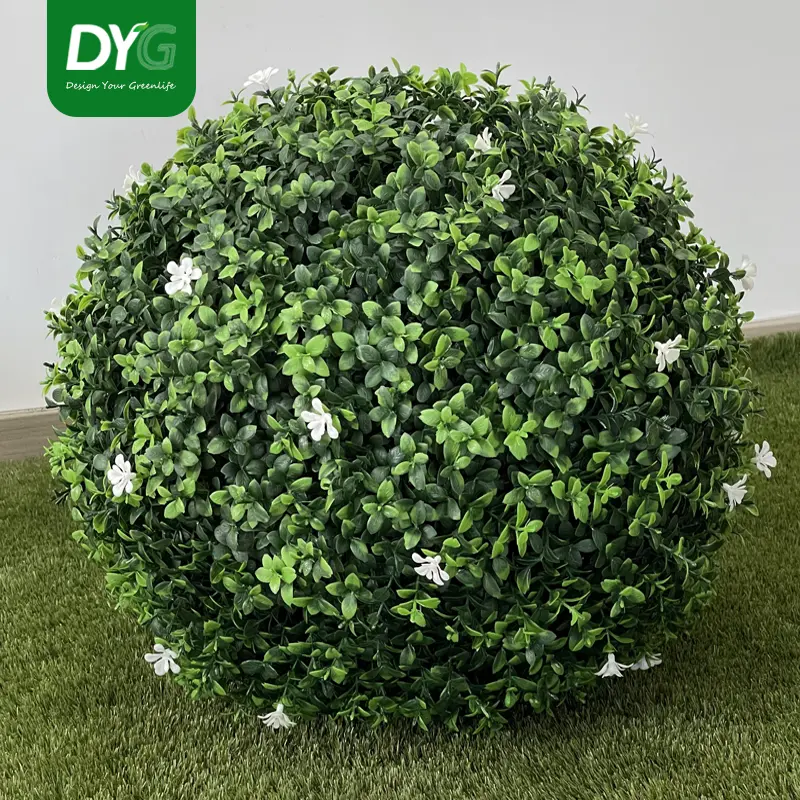 Faux Topiary Boxwood Plant  Artificial Boxwood Topiary Plant Balls for Indoor & Outdoor Decorations, UV Resistant Decorative Boxwood Garden Spheres for Backyard Porch & Balcony Decor Featured Image