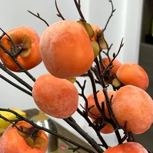 Simulation Artificial Fruit Persimmon Branch Simulation Orange Artificial Persimmon For Home Decor