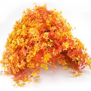 Red Maple Leaf Decorative Hanging Artificial Plant Grass Wall Green Leaf For Decoration