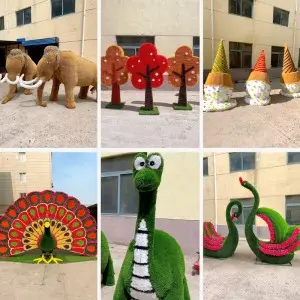 Large Artificial Grass Animal Topiary Sculpture Topiary Frame Animal Grass