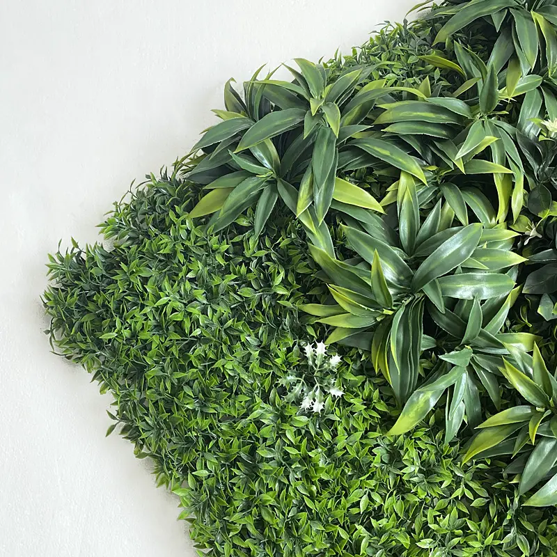 Wholesale Dealers Of Greenery Wall - OEM/ODM UV Outdoor Fake Grass Hedge Jungle Vertical Plants Wall Artificial Wall Hanging Plant Green Grass Wall for Home Decoration – Deyuan detail pictures