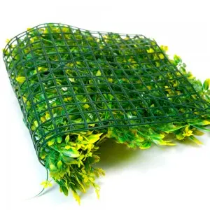 Plastic Leaf Foliage Wall Panel Boxwood Hedge Artificial Green Grass Wall for Vertical Garden Decor