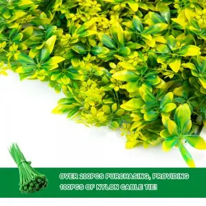 Plastic Leaf Foliage Wall Panel Boxwood Hedge Artificial Green Grass Wall for Vertical Garden Decor