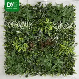 Vertical Garden Privacy Hedge Screen Artificial Grass Leaf Panels Home Decoration Plastic Wall Boxwood Artificial Hedge Panel