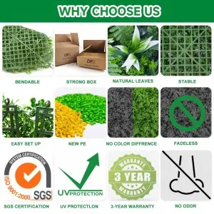 Uv Greenery Backdrop Wall Faux Eucalyptus Hedge Green Wall Decor Landscaping Artificial Boxwood Hedge wall of plants