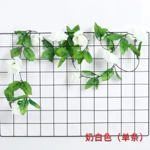 7.5Ft Artificial rose Flower Garland Fake Silk Rose Flower Vine Leaves Greenery Garland Artificial hanging plant