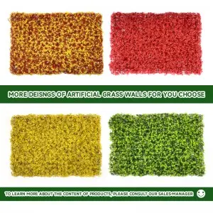 New Design Garden Decor Plastic Fake Green Grass Plant Wall Artificial