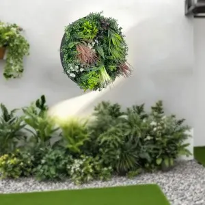 Hanging Greenery Round Backdrop Decorative Mur Vegetal Plant Wall Tropical Artificial Green Grass Vegetation Wall